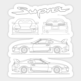 Toyota Supra MK IV blueprint stance Sticker